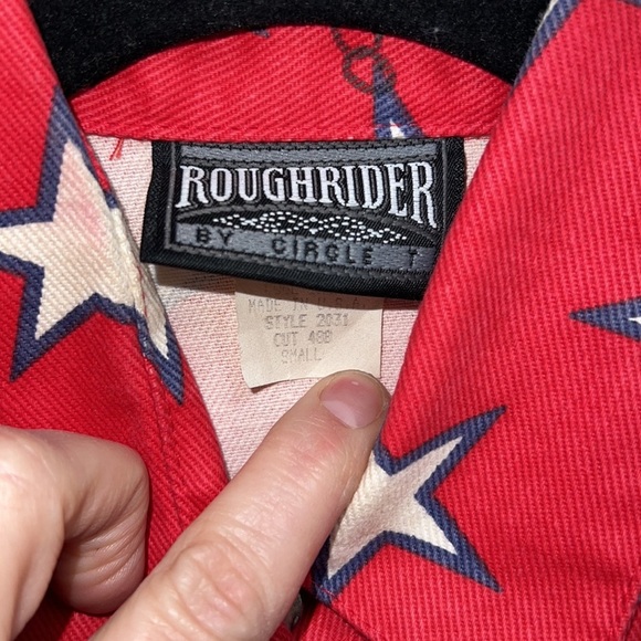 Vintage Rough Rider Circle T Western Denim Cowgirl American Star Sleeveless Top - Picture 2 of 6